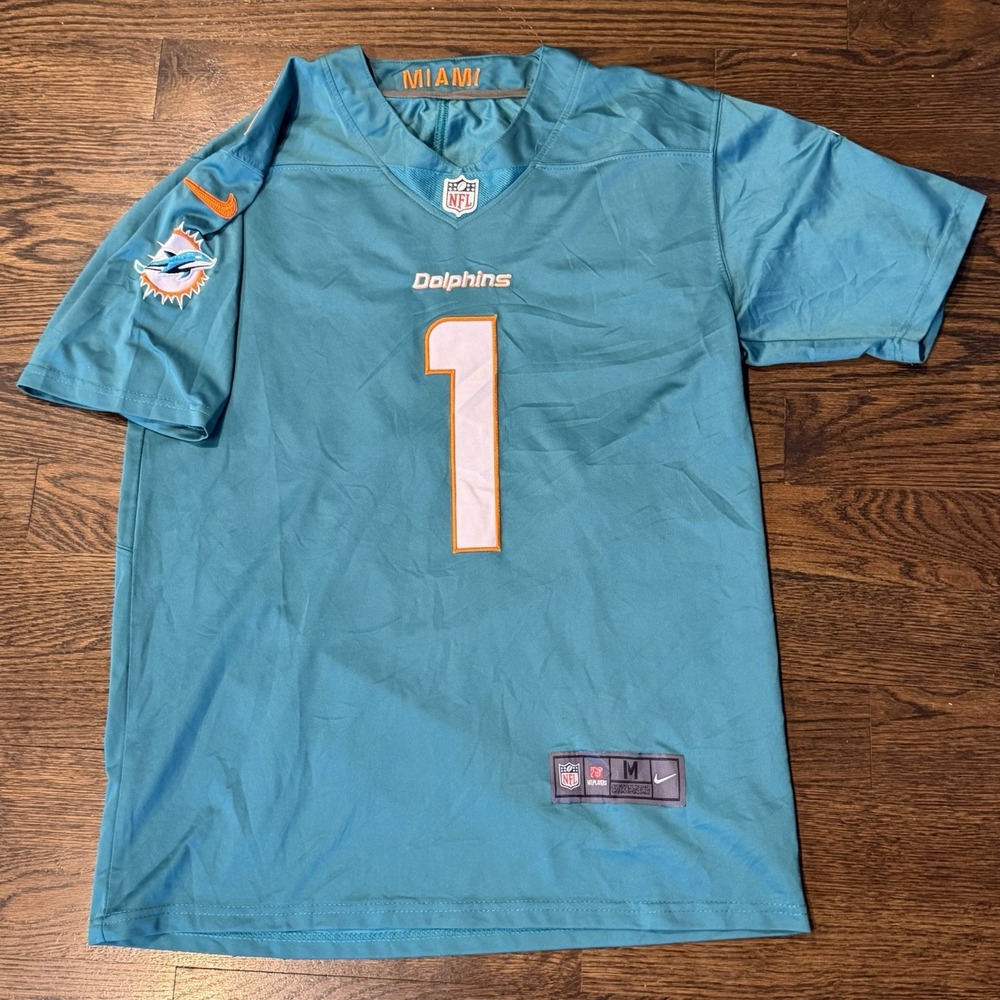 Nike Green Miami Dolphins #1 Tua Tagovailoa Jersey Football NFL Medium
